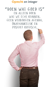Meneer schrijft oprecht en integer