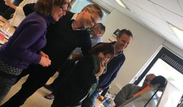 Scrum board met team